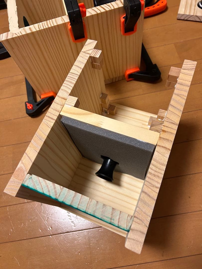 自作スピーカー ダブルバスレフ型グリーンバッフル