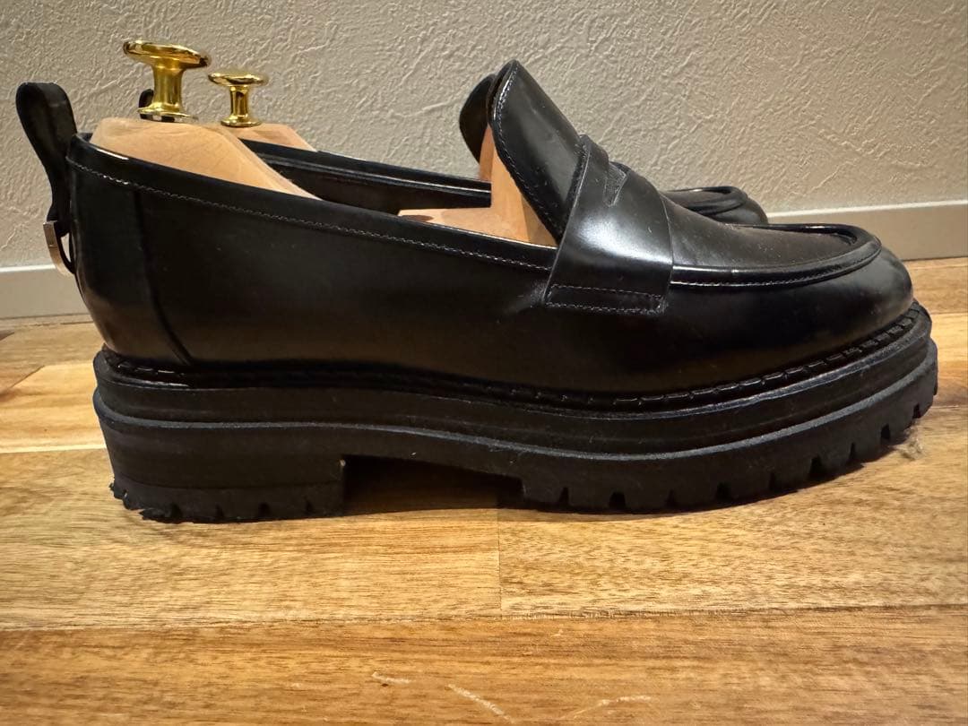 【connie様】sergio rossi ブラックレザー ローファー