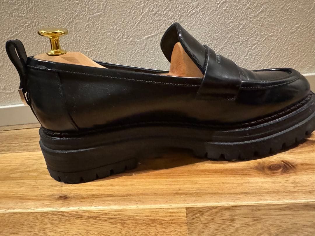 【connie様】sergio rossi ブラックレザー ローファー