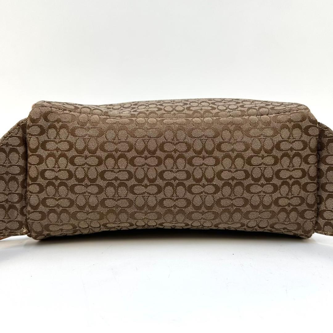 COACH コーチ ミニシグネチャー ボディバッグ ウエストポーチ ベージュ系